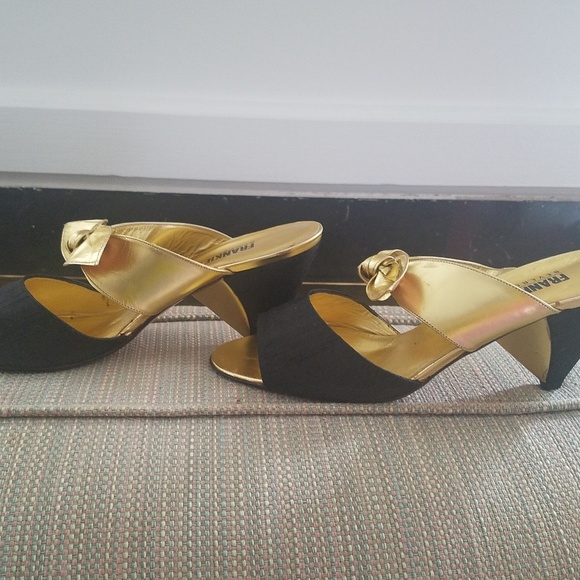 Big Tie Black Slip on Silk Shoes New - Picture 8 of 8